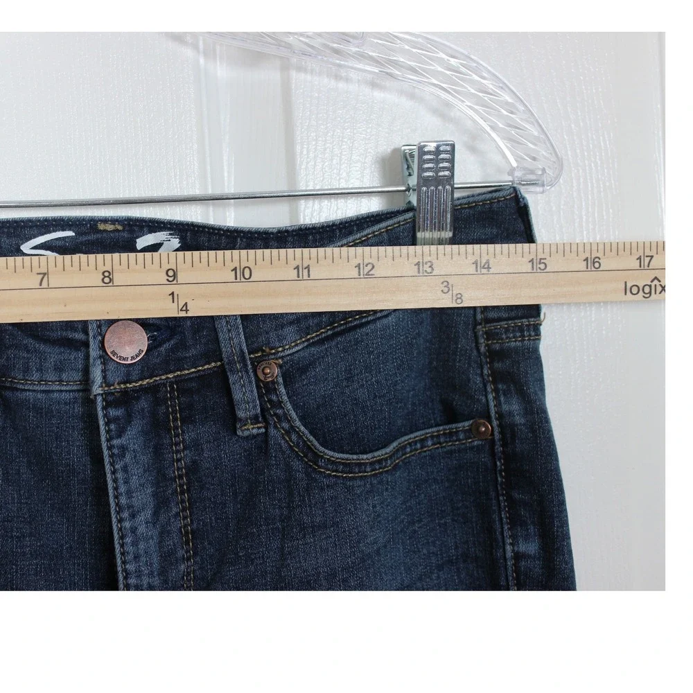 Seven 7 Jeans Womens Size 6 Blue Denim High Rise‎ Skinny Casual Pants